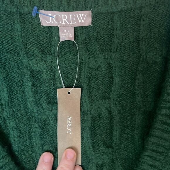 Great Merino wool cardigan by J. Crew. NWT Hunter Green - Picture 5 of 7